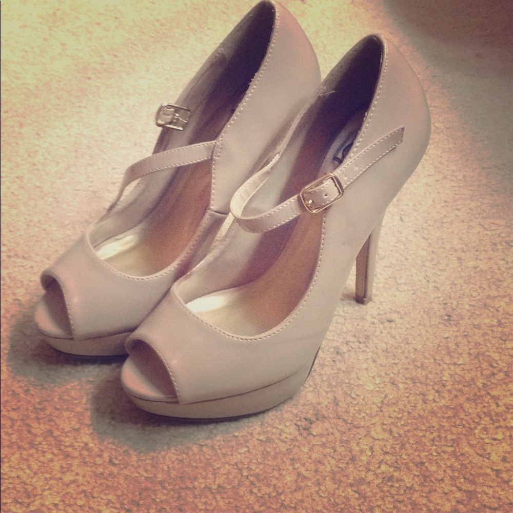 Tall high heels with strap